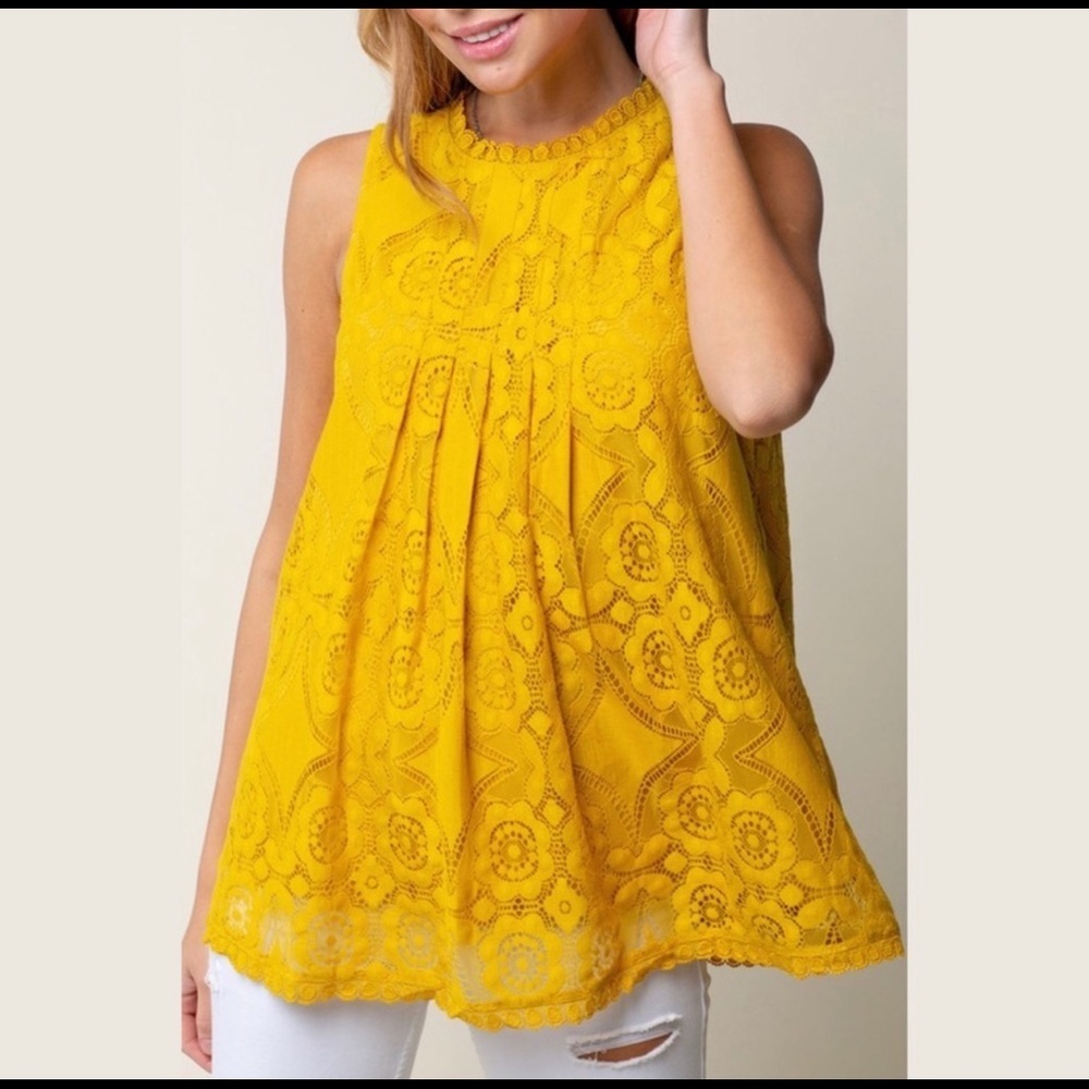 SUNFLOWER Sleeveless Lace Top-LAST☝️ - Picture 5 of 10